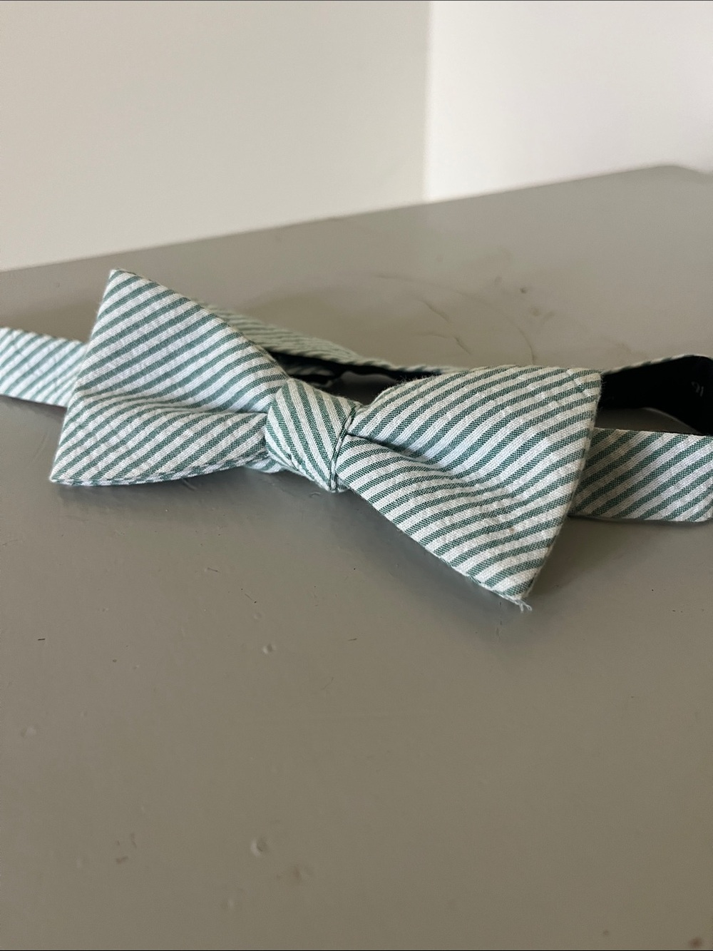Original Penguin Green and White Striped Bow Tie